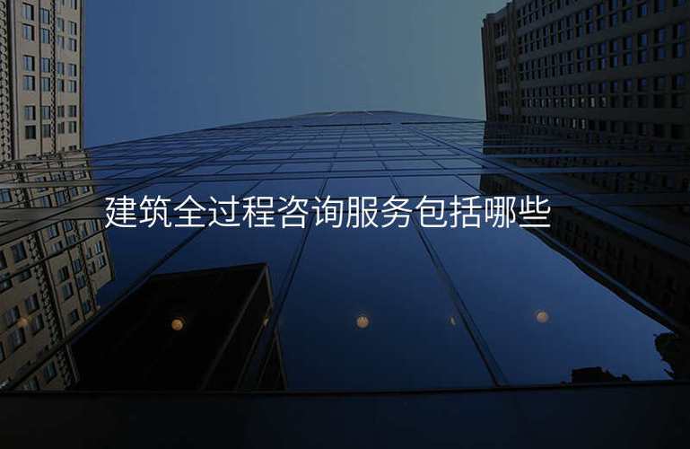 建筑全过程咨询服务包括哪些,社会经济信息咨询服务包括哪些